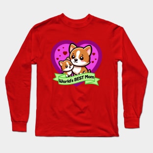 World's Best Mom Cute Corgis Long Sleeve T-Shirt